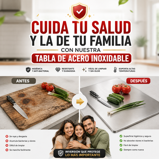 TABLA EN ACERO INOXIDABLE 30*40 | El Mejor Producto Para Tu Salud